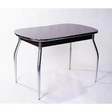 стол обеденный раздвижной Лидер пластик Чёрный, фото 