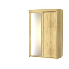 шкаф-купе шк-18 двух дверный дуб сонома с зеркалом, фото 