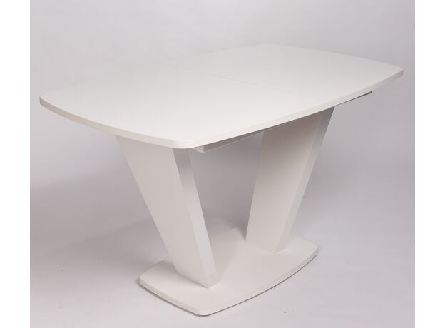 Стол обеденный раздвижной Вегас Пластик белый глянец, фото 