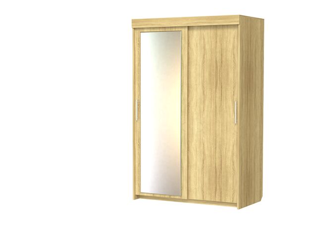 шкаф-купе шк-18 двух дверный дуб сонома с зеркалом, фото 